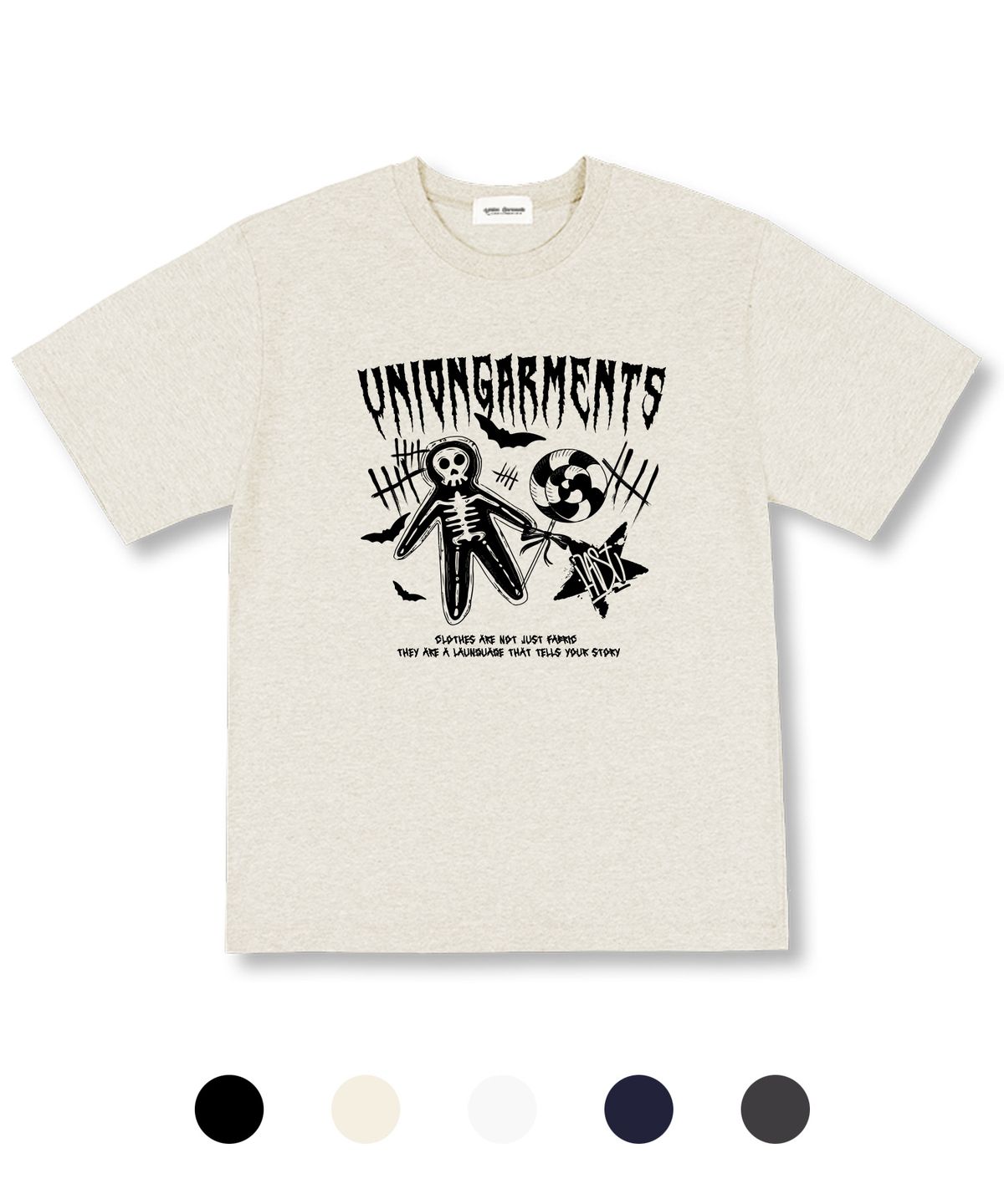 유니온가먼츠(UNION GARMENTS) 호러존 오버핏 반팔 티셔츠 5 COLOR