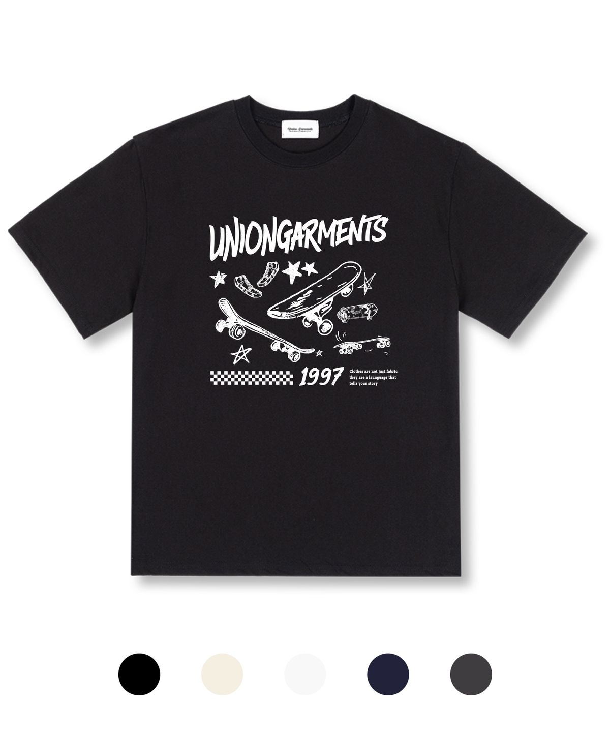 유니온가먼츠(UNION GARMENTS) 보드타임 오버핏 반팔 티셔츠 5 COLOR