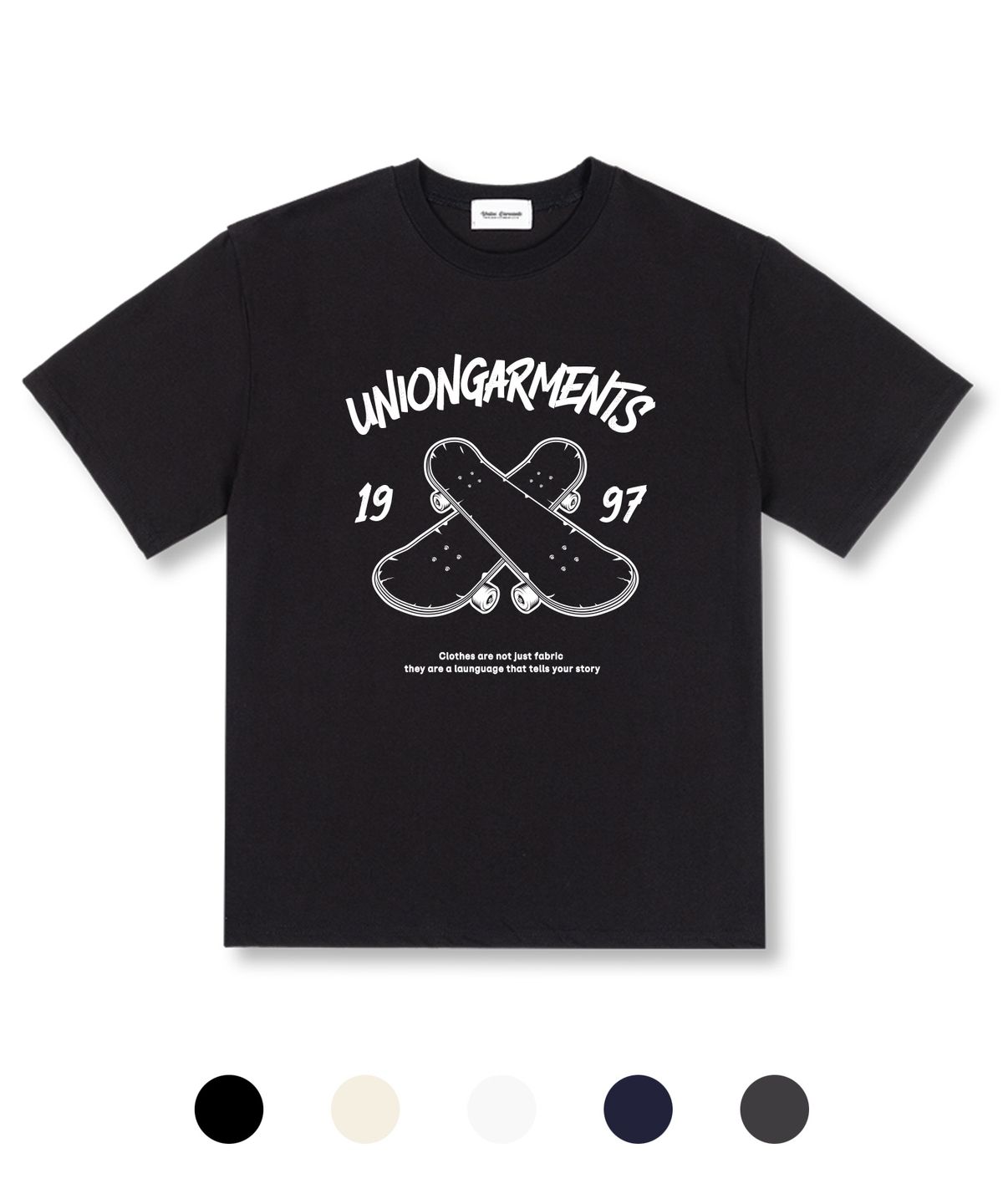 유니온가먼츠(UNION GARMENTS) 크로스보드 오버핏 반팔 티셔츠 5 COLOR