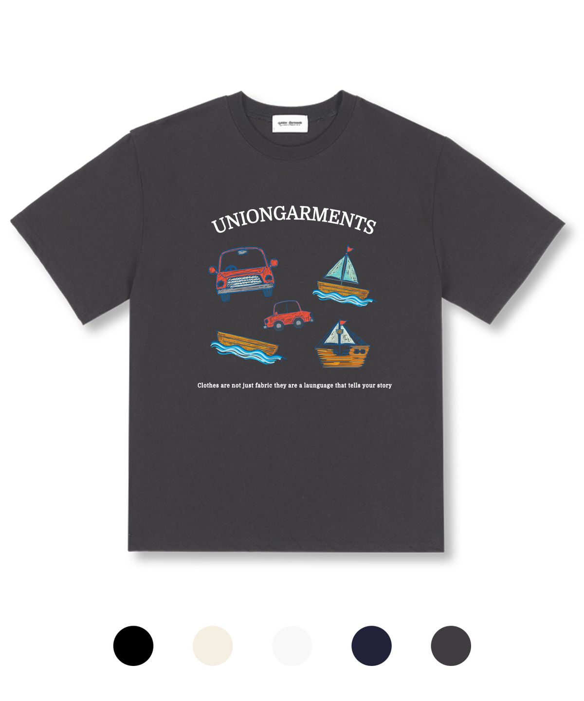 유니온가먼츠(UNION GARMENTS) 카쉽스케치 오버핏 반팔 티셔츠 5 COLOR