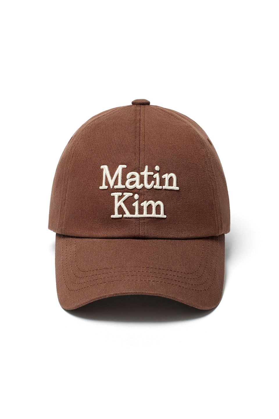 MUSINSA | MATIN KIM MATIN VOLUME LOGO BALL CAP IN BROWN