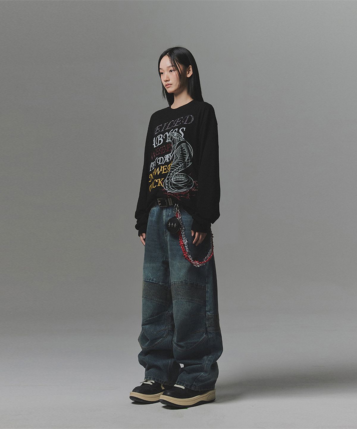 낫포너드(NOT4NERD) Snake Hotfix Long Sleeve - Black