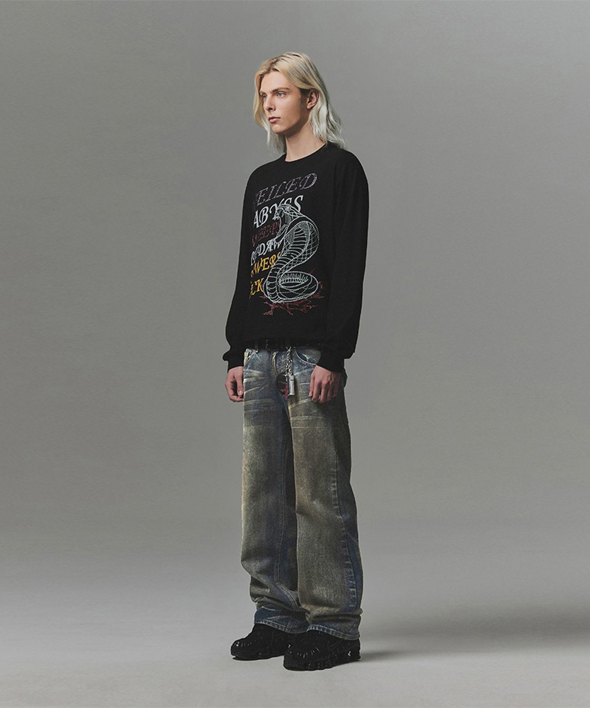 낫포너드(NOT4NERD) Snake Hotfix Long Sleeve - Black