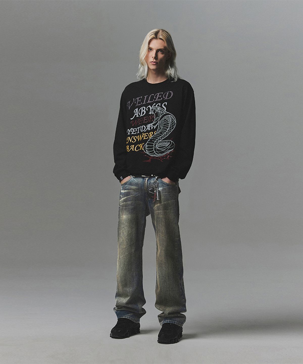 낫포너드(NOT4NERD) Snake Hotfix Long Sleeve - Black