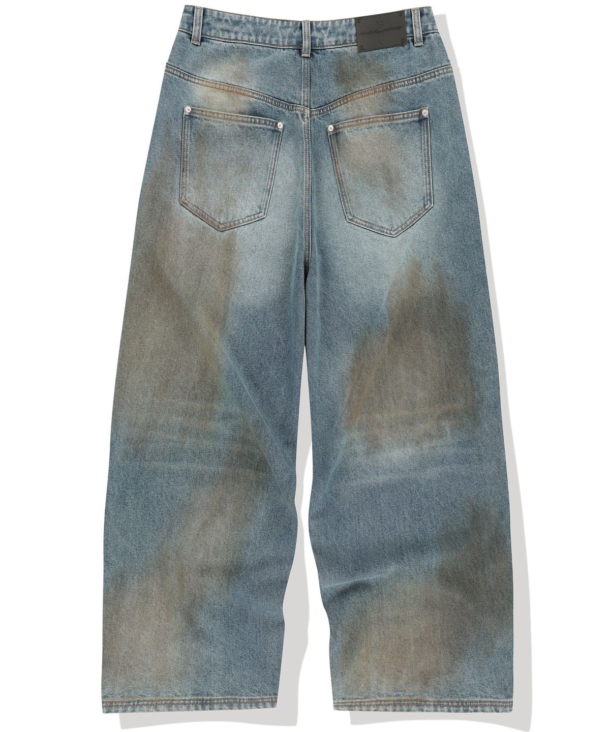 낫포너드(NOT4NERD) Mud Washed Regular Fit Denim Pants - Deep Blue