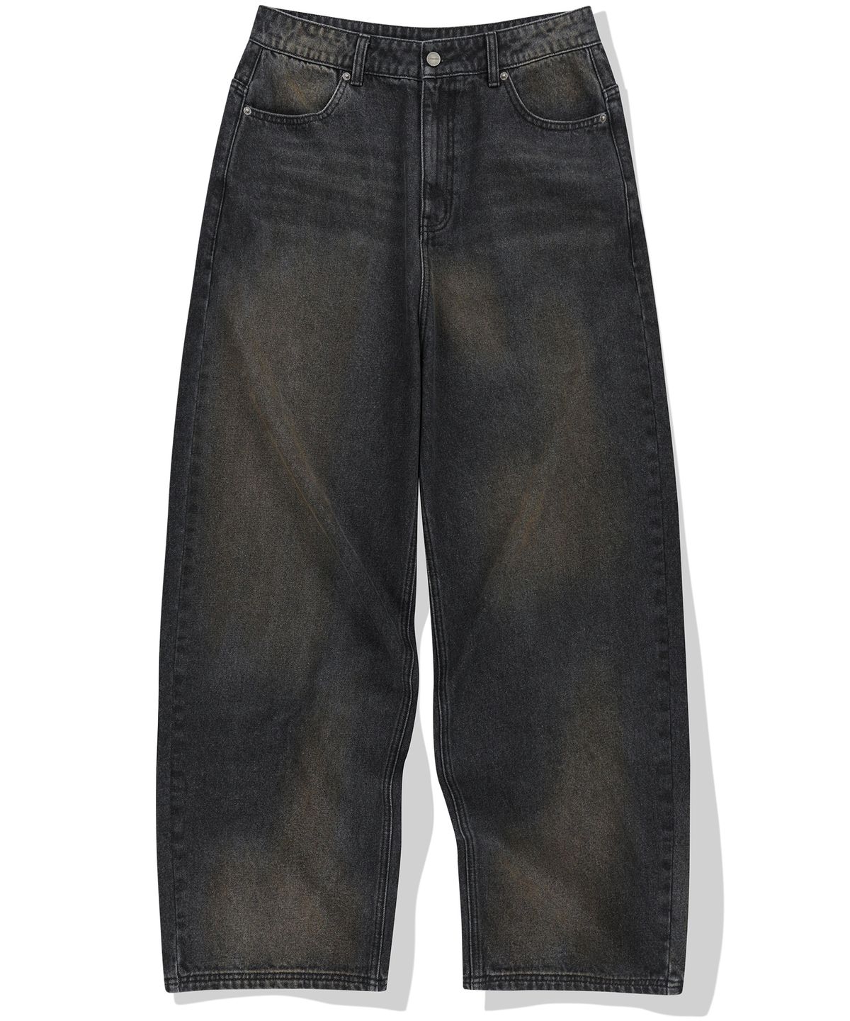 낫포너드(NOT4NERD) Mud Washed Regular Fit Denim Pants - Black