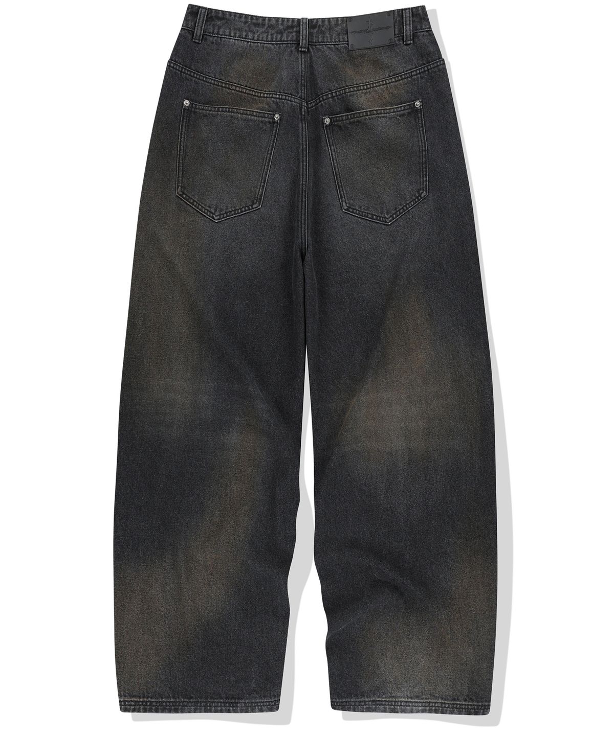 낫포너드(NOT4NERD) Mud Washed Regular Fit Denim Pants - Black