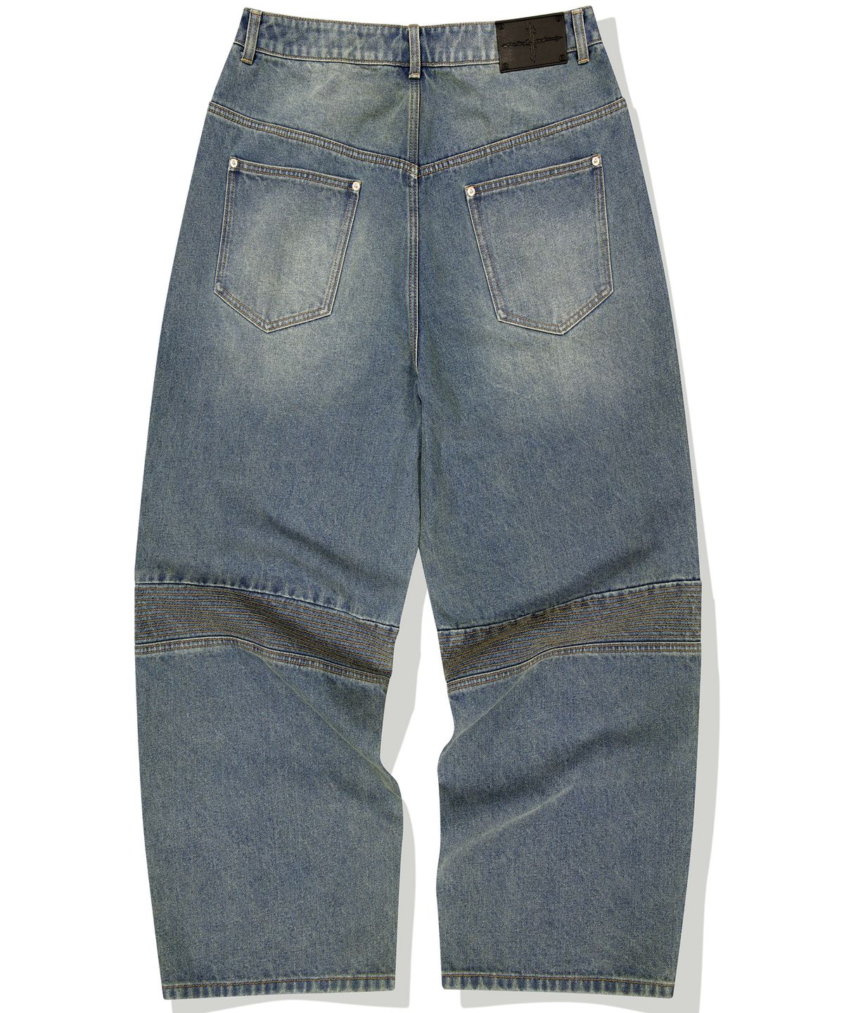 낫포너드(NOT4NERD) Structured Biker Denim Pants - Deep Blue