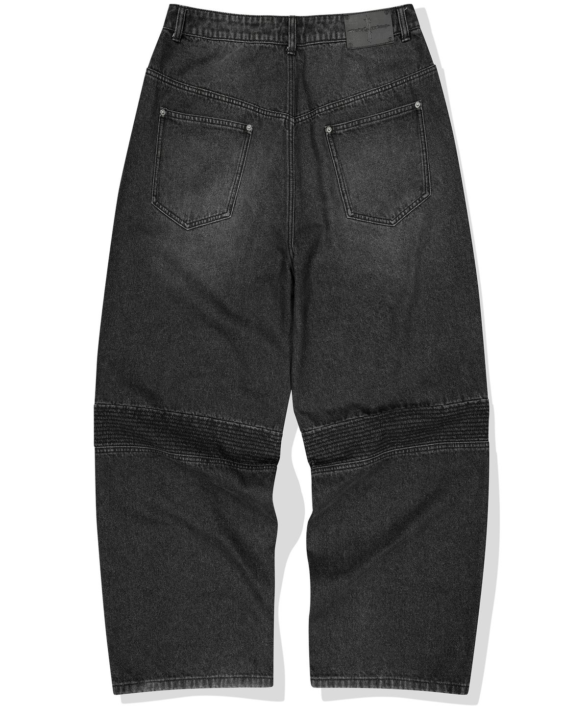 낫포너드(NOT4NERD) Structured Biker Denim Pants - Black