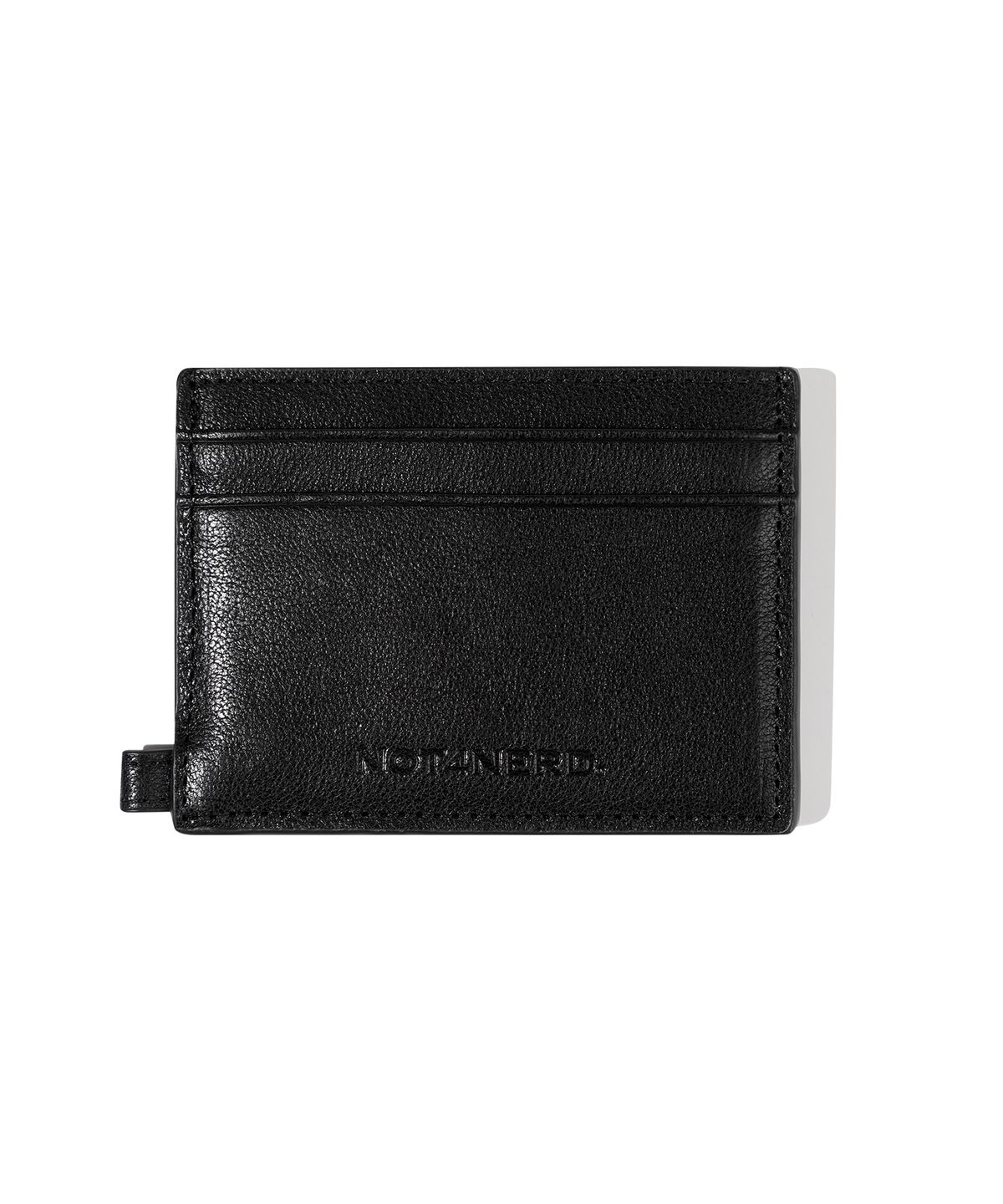 낫포너드(NOT4NERD) 4 Symbol Pendant Leather Card Case - Black