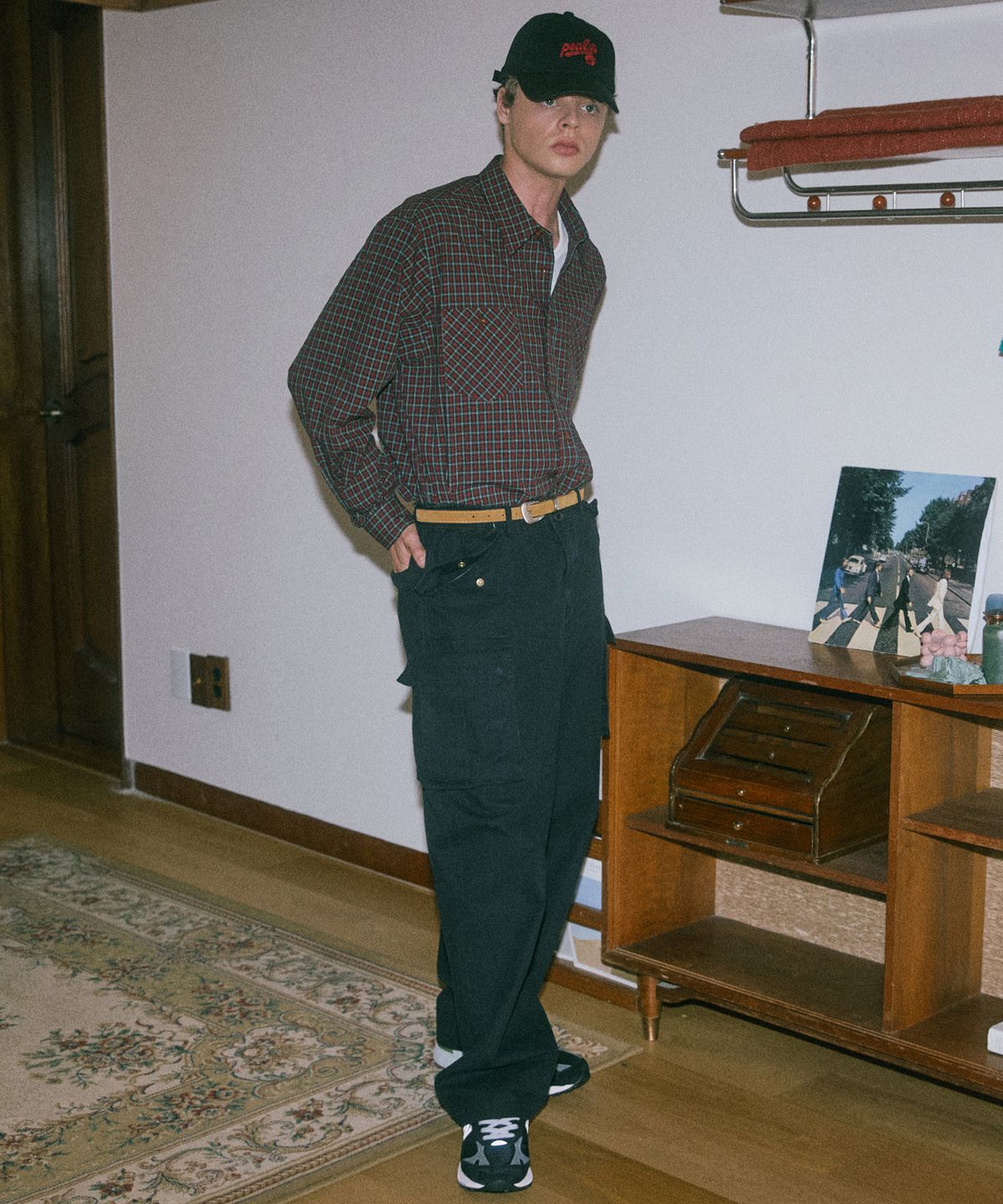 필프(PEALP) Washed Oxford Cargo Pants 4(Black)