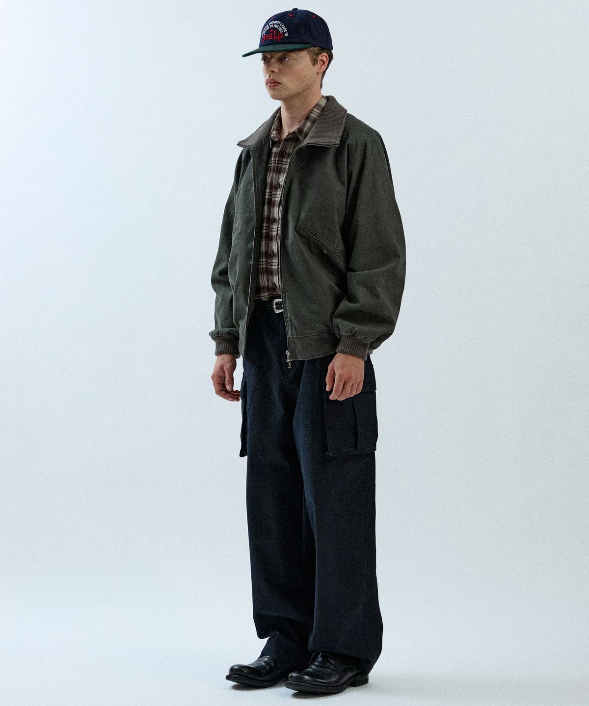 필프(PEALP) Washed Oxford Cargo Pants 4(Black)
