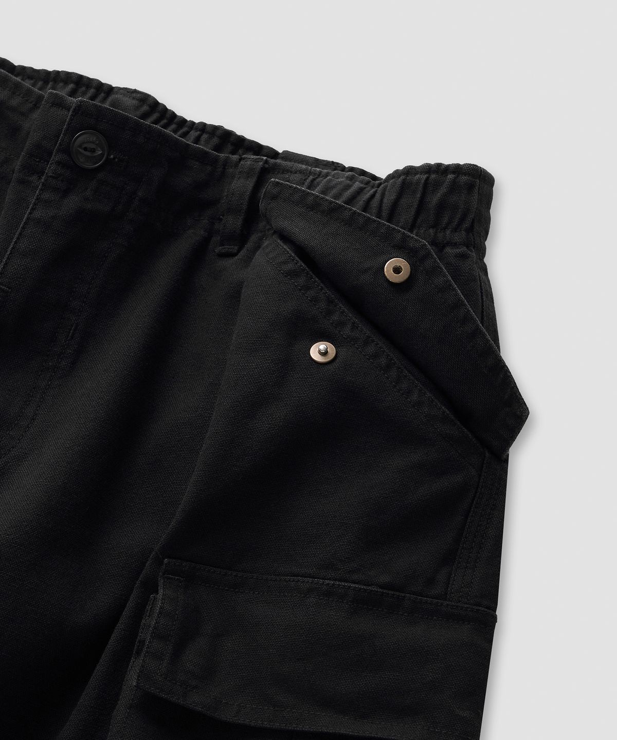 필프(PEALP) Washed Oxford Cargo Pants 4(Black)