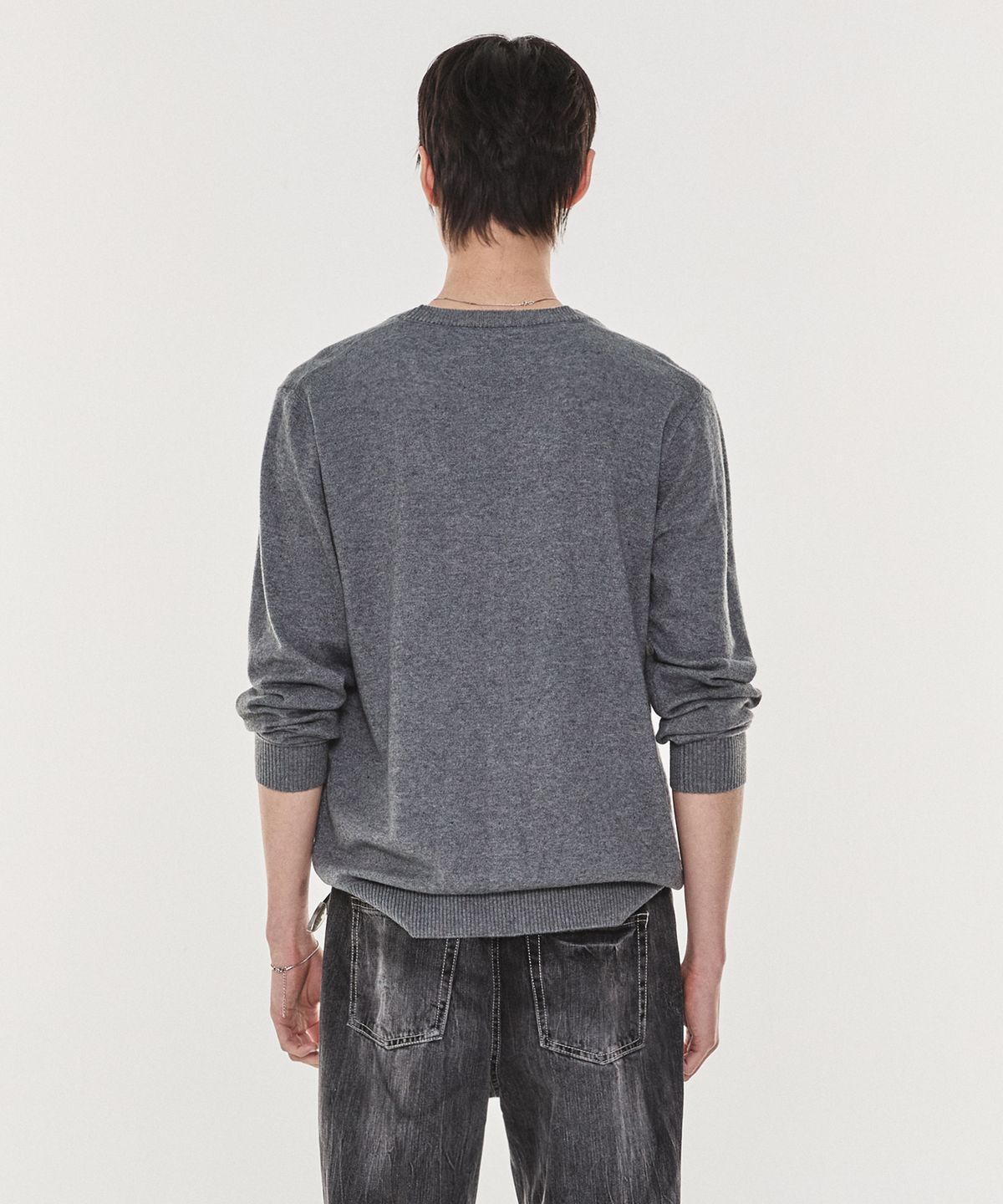 기철(KICHUL) Daylight Solid Cardigan (Grey)