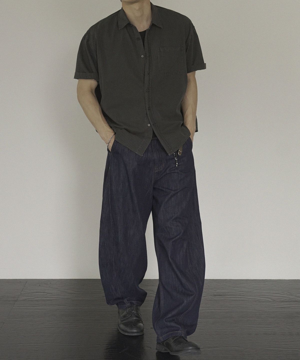 시도(SIIIIDO) ALDO SUMMER CURVED LINE DENIM JEANS #1
