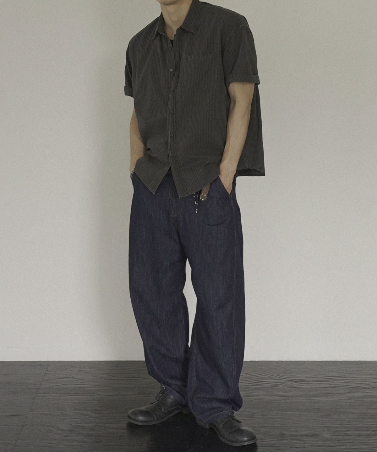 시도(SIIIIDO) ALDO SUMMER CURVED LINE DENIM JEANS #1