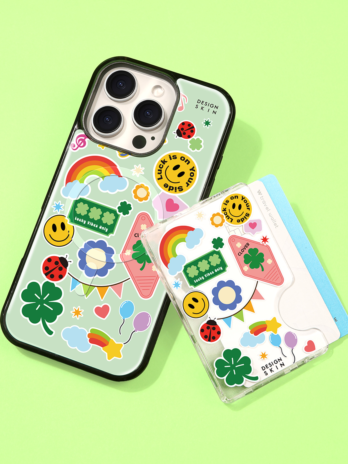 디자인스킨(DESIGNSKIN) 맥세이프 카드 포켓_클로버