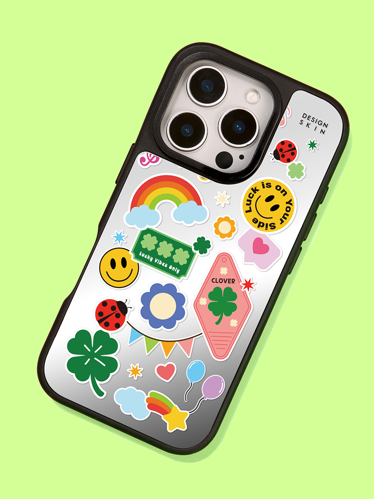 디자인스킨(DESIGNSKIN) 맥세이프 미러 그래픽 케이스_클로버