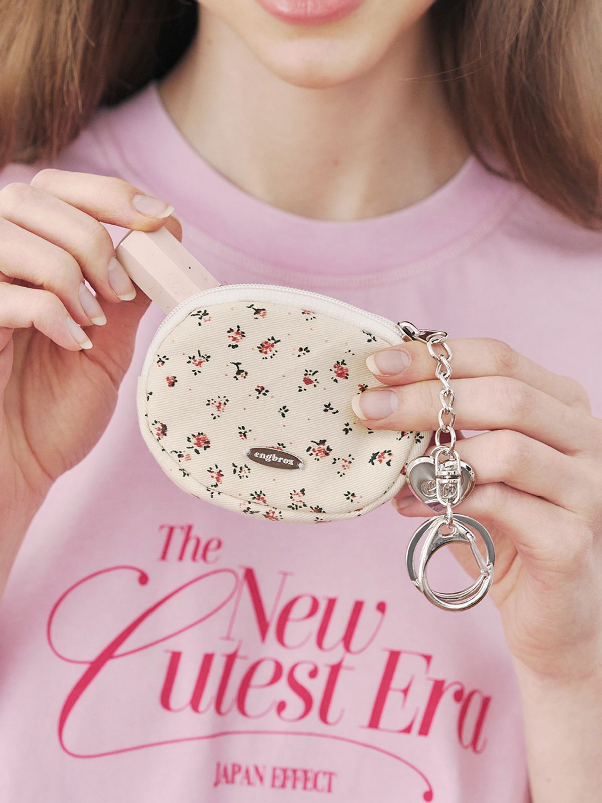 앵브록스(ENGBROX) bubbly floral wallet key ring_3 colors