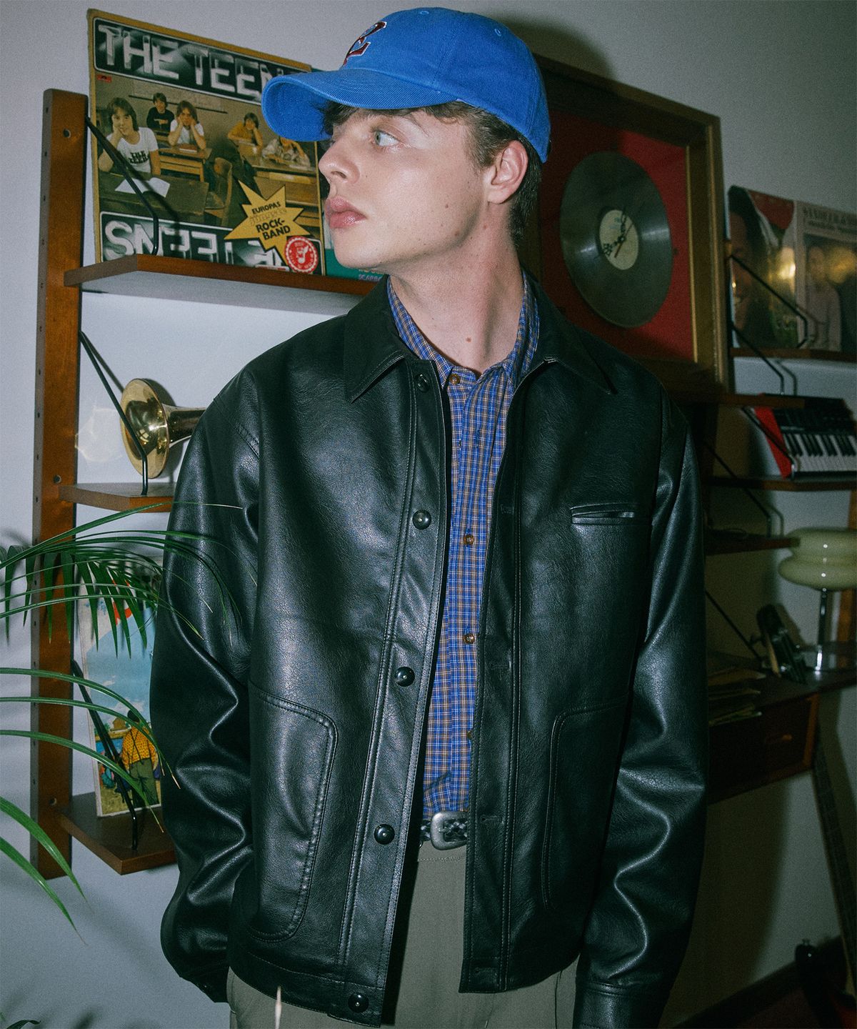 필프(PEALP) Welt Pocket Faux Leather Jacket 8(Black)