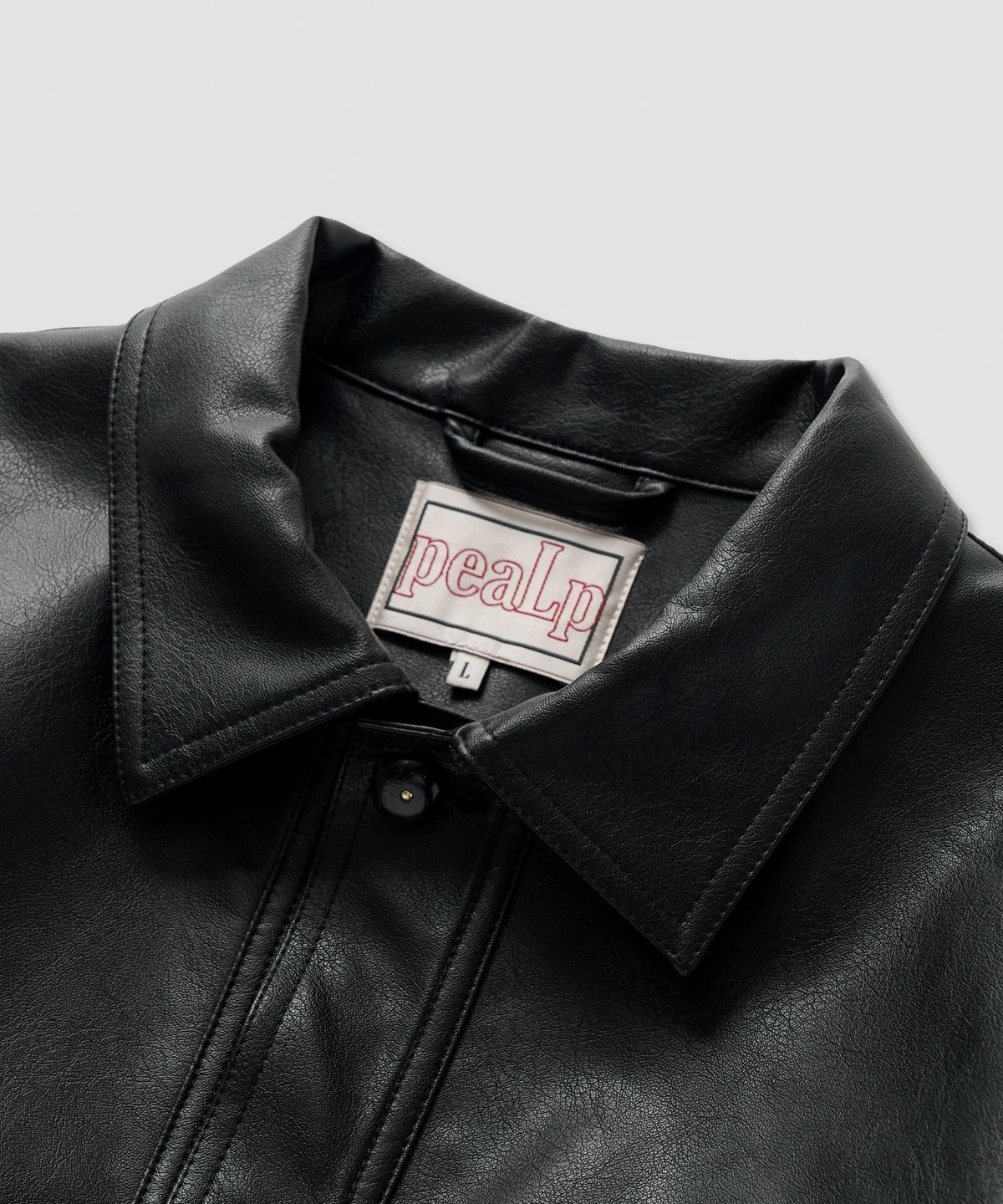 필프(PEALP) Welt Pocket Faux Leather Jacket 8(Black)