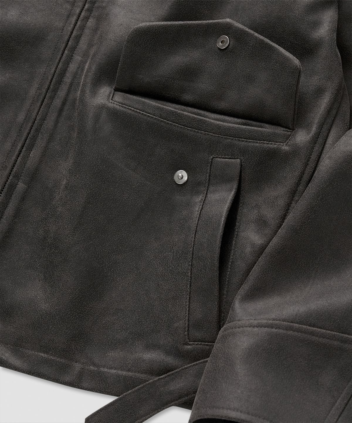 필프(PEALP) Vintage Faux Leather Jumper 14(Black)