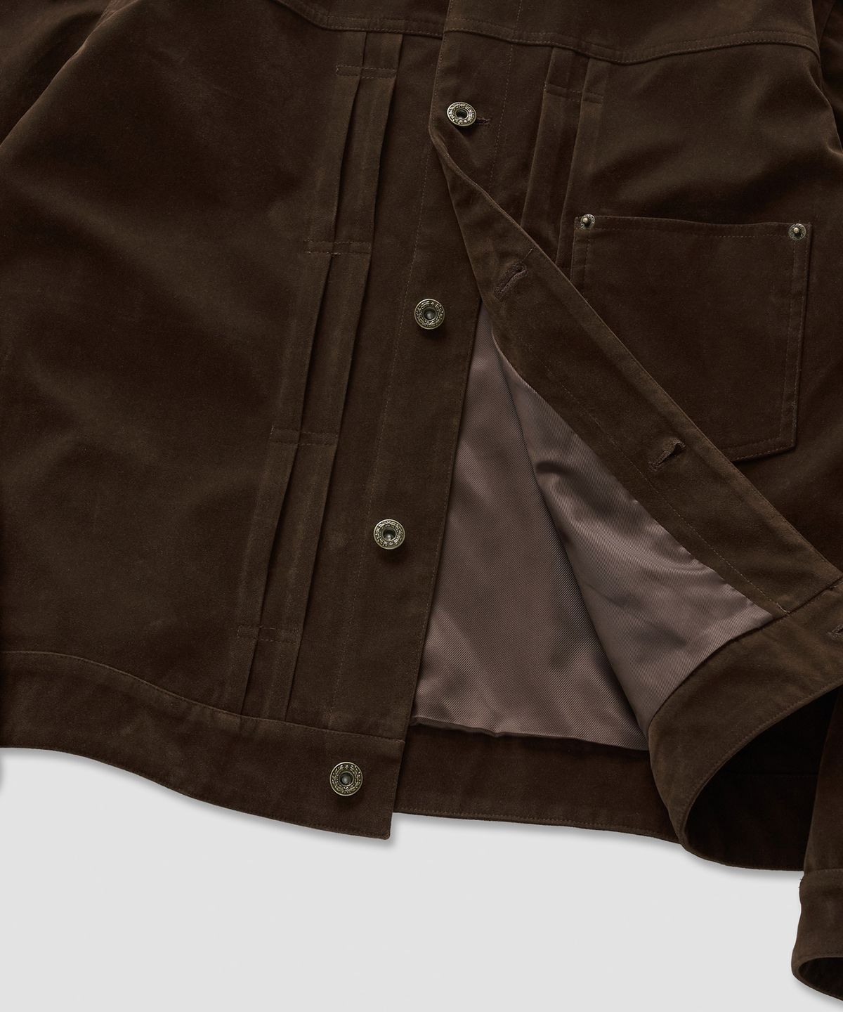 필프(PEALP) Suede Trucker Jacket 10(Brown)