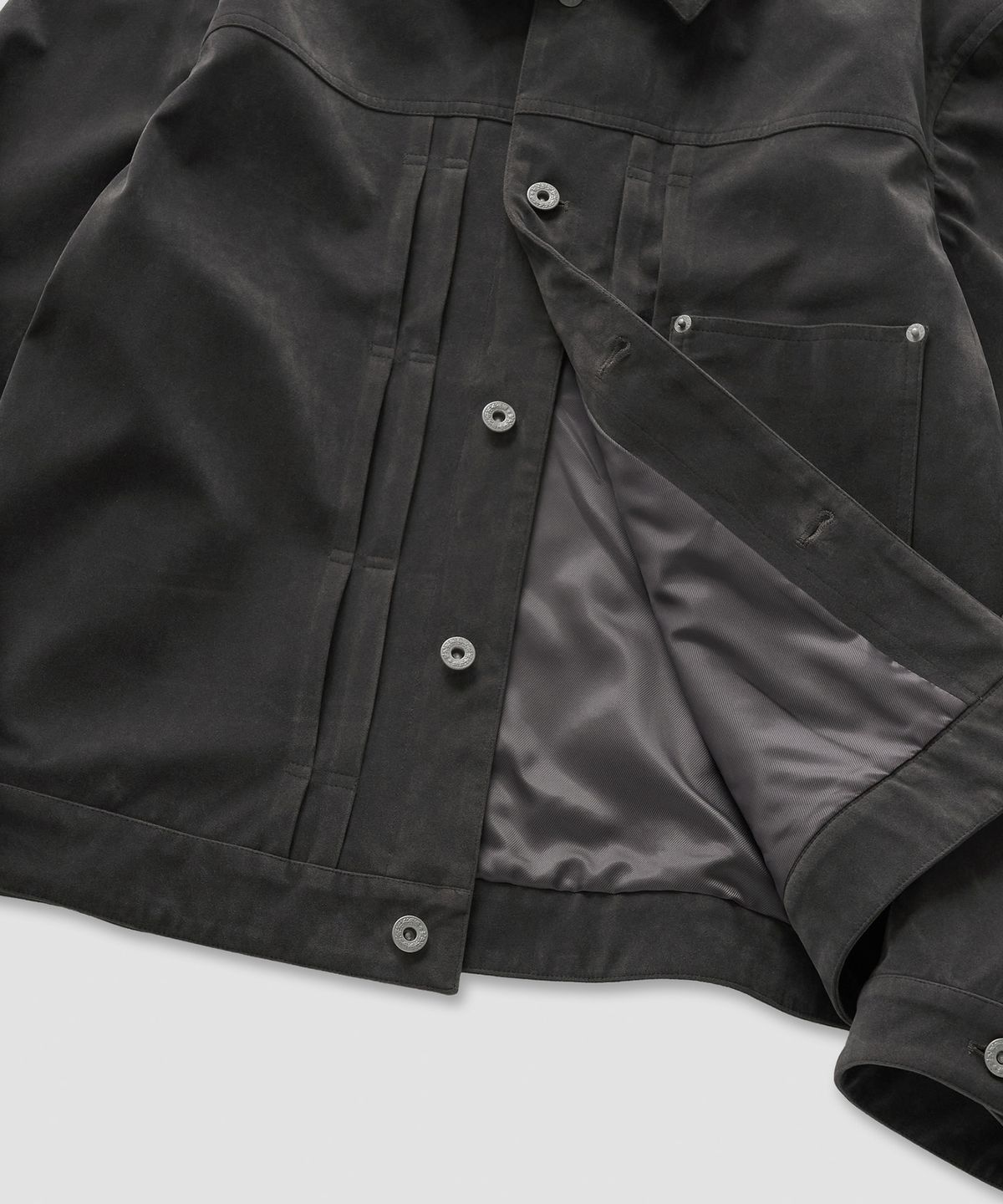 필프(PEALP) Suede Trucker Jacket 10(Charcoal)