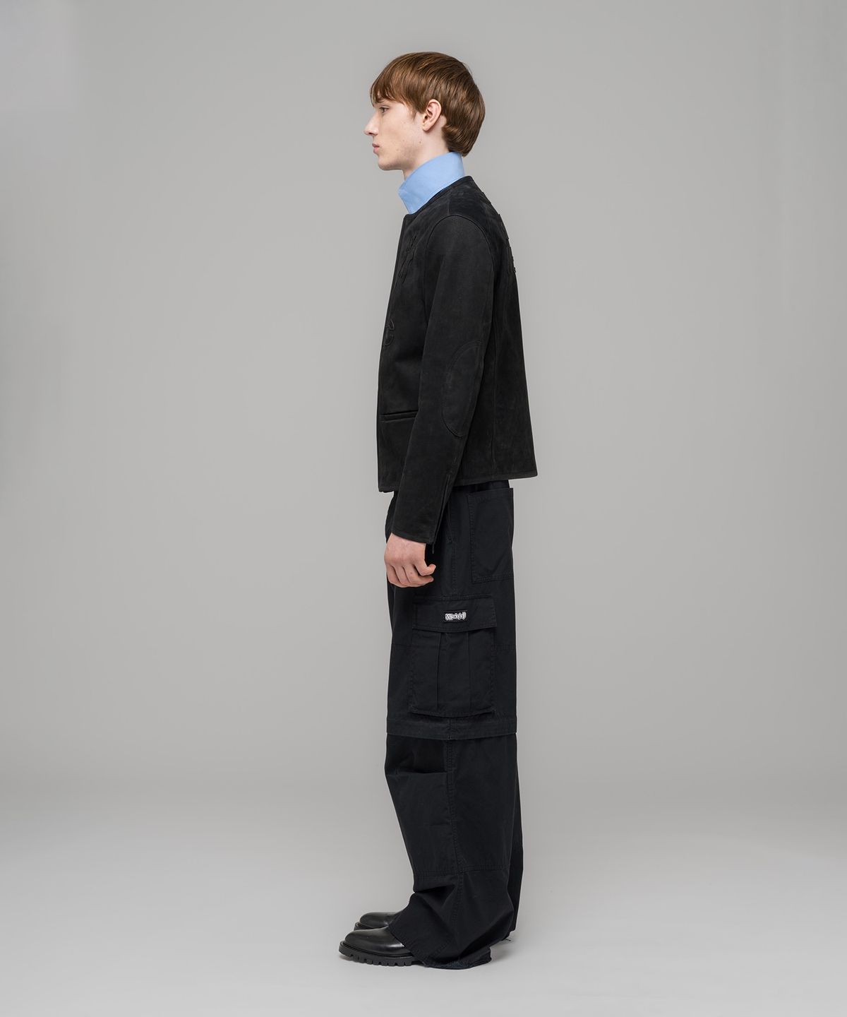 032씨(032C) (U) 씨슬 레더 자켓 블랙 THISTLES LEATHER JANKER BLACK