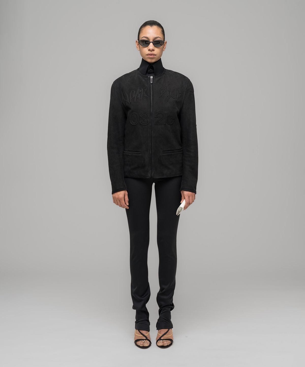 032씨(032C) (U) 씨슬 레더 자켓 블랙 THISTLES LEATHER JANKER BLACK