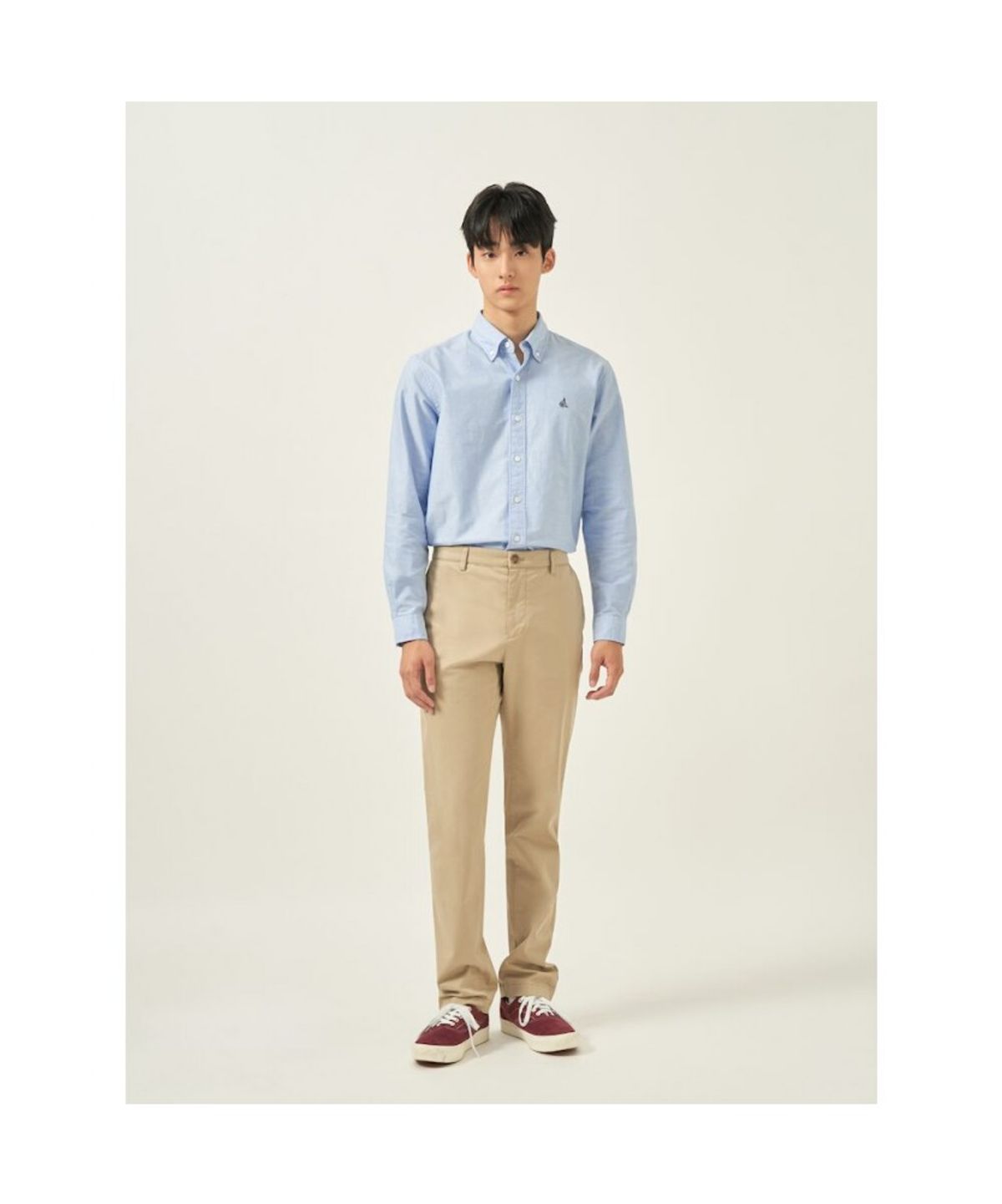 빈폴 멘(BEANPOLE MEN) [Essential] 남녀공용 옥스퍼드 솔리드 셔츠  스카이 블루