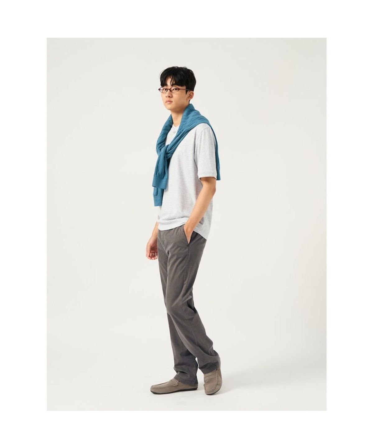 빈폴 멘(BEANPOLE MEN) 가먼트 다잉 컴포트핏 팬츠  브라운