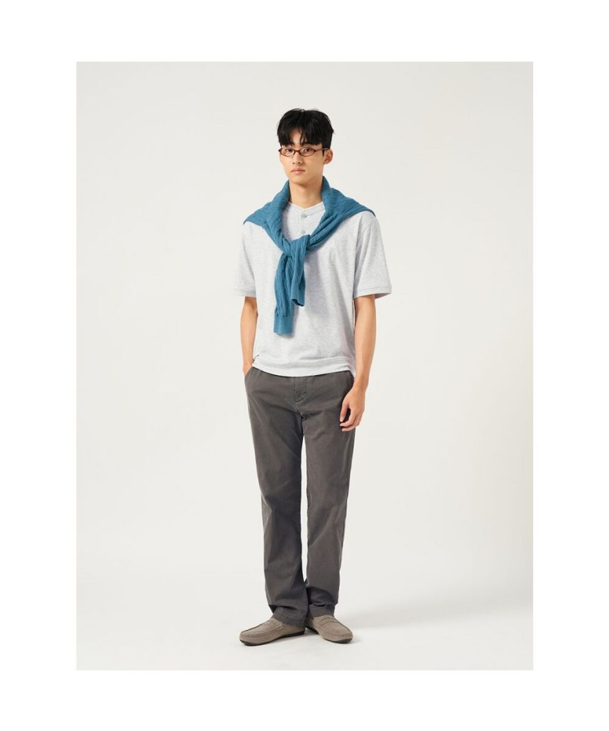 빈폴 멘(BEANPOLE MEN) 가먼트 다잉 컴포트핏 팬츠  브라운