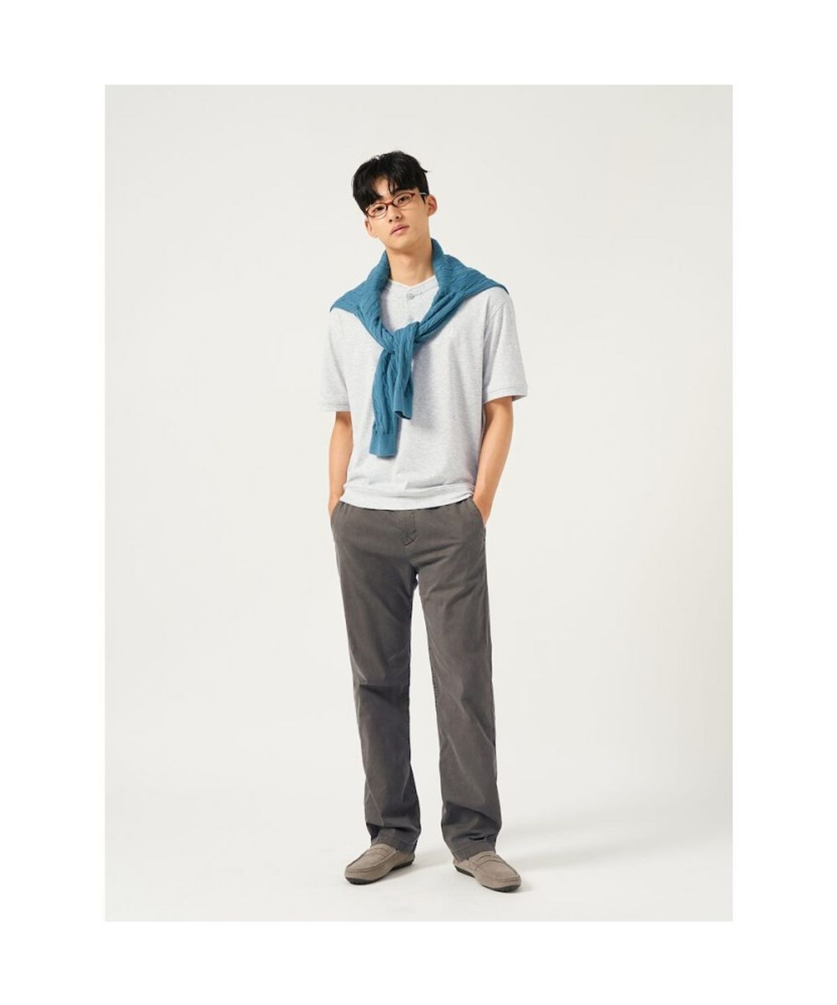 빈폴 멘(BEANPOLE MEN) 가먼트 다잉 컴포트핏 팬츠  브라운
