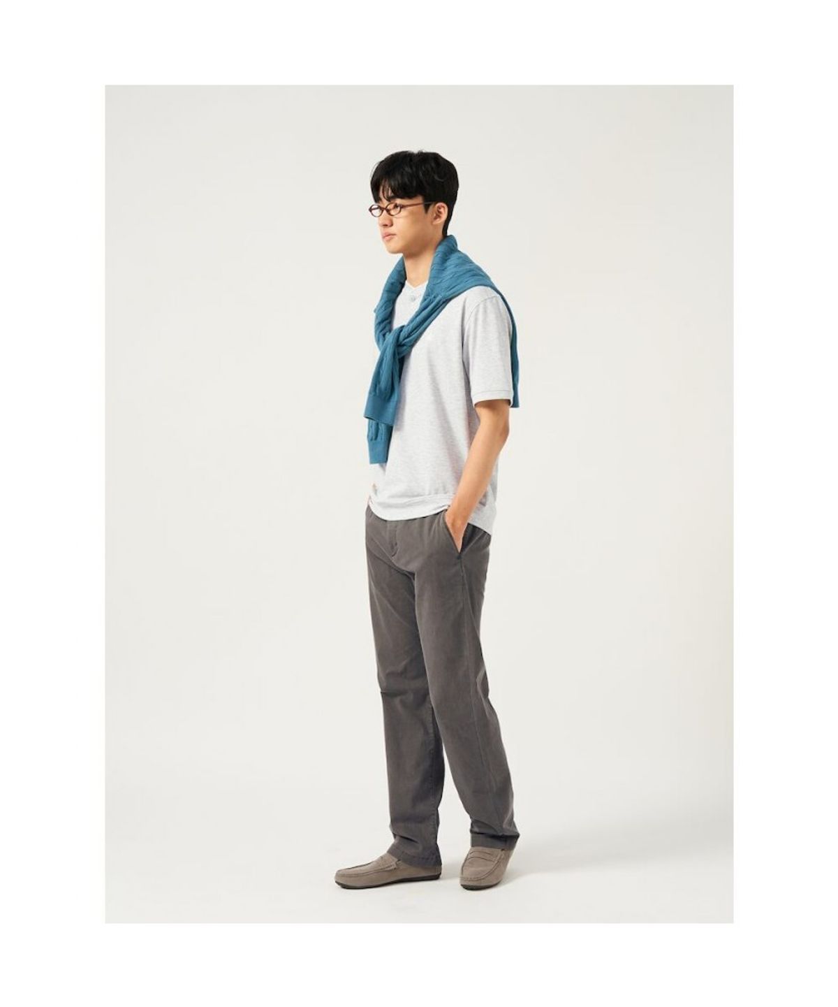 빈폴 멘(BEANPOLE MEN) 가먼트 다잉 컴포트핏 팬츠  브라운