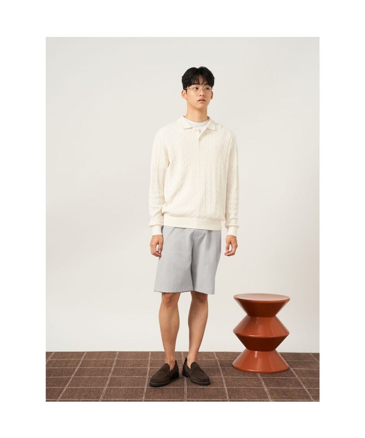 빈폴 멘(BEANPOLE MEN) 화섬 하프 팬츠  라이트 그레이
