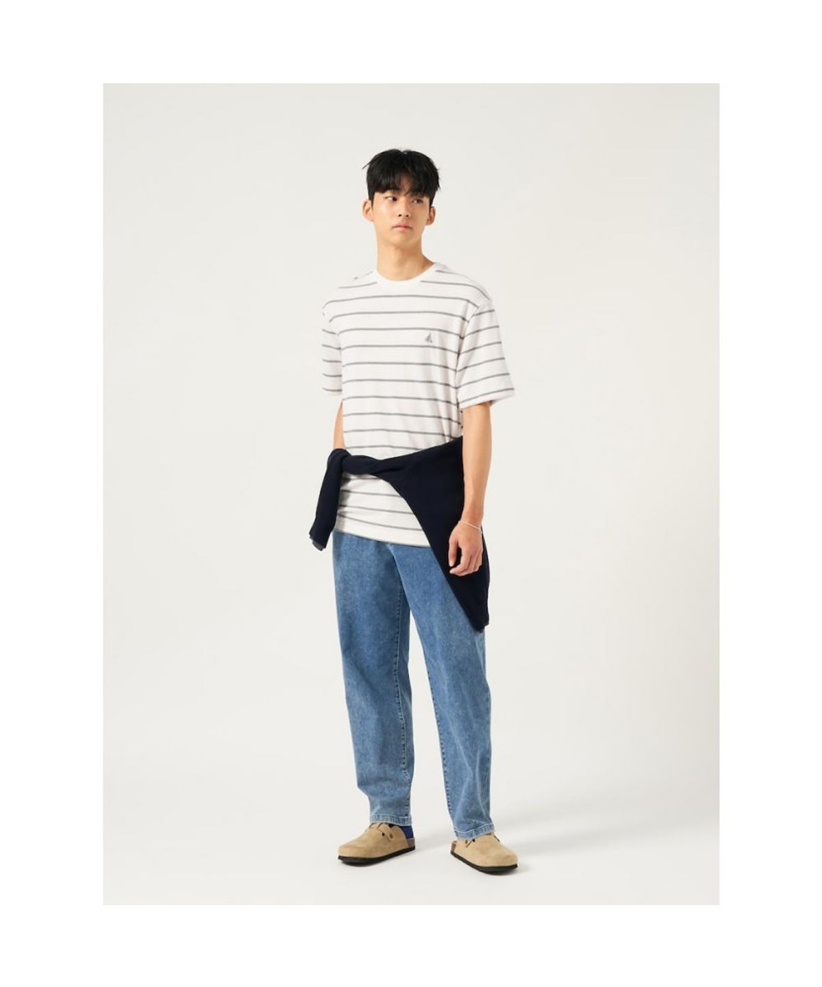 빈폴 멘(BEANPOLE MEN) 밴딩 데님 팬츠  블루