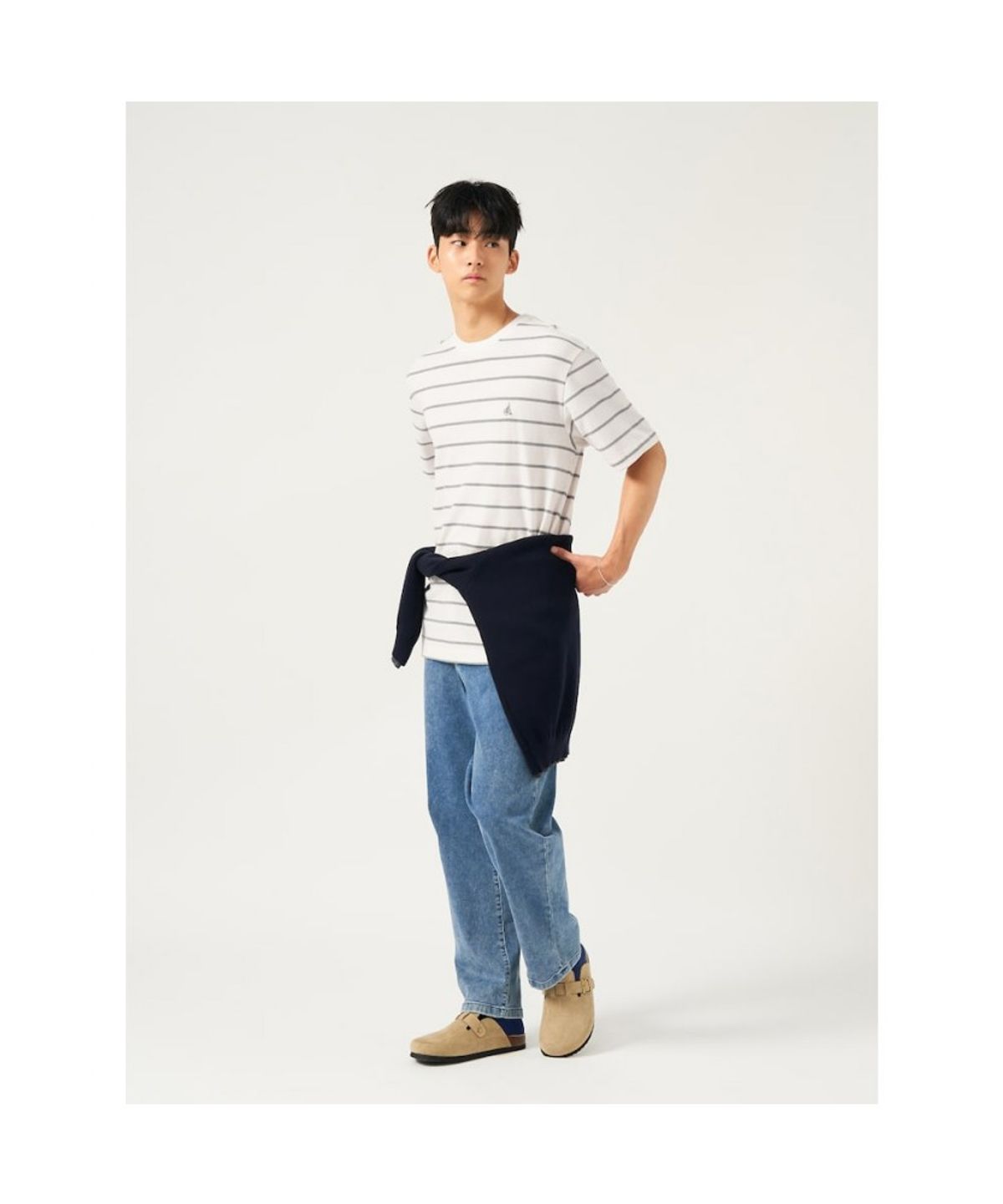빈폴 멘(BEANPOLE MEN) 밴딩 데님 팬츠  블루