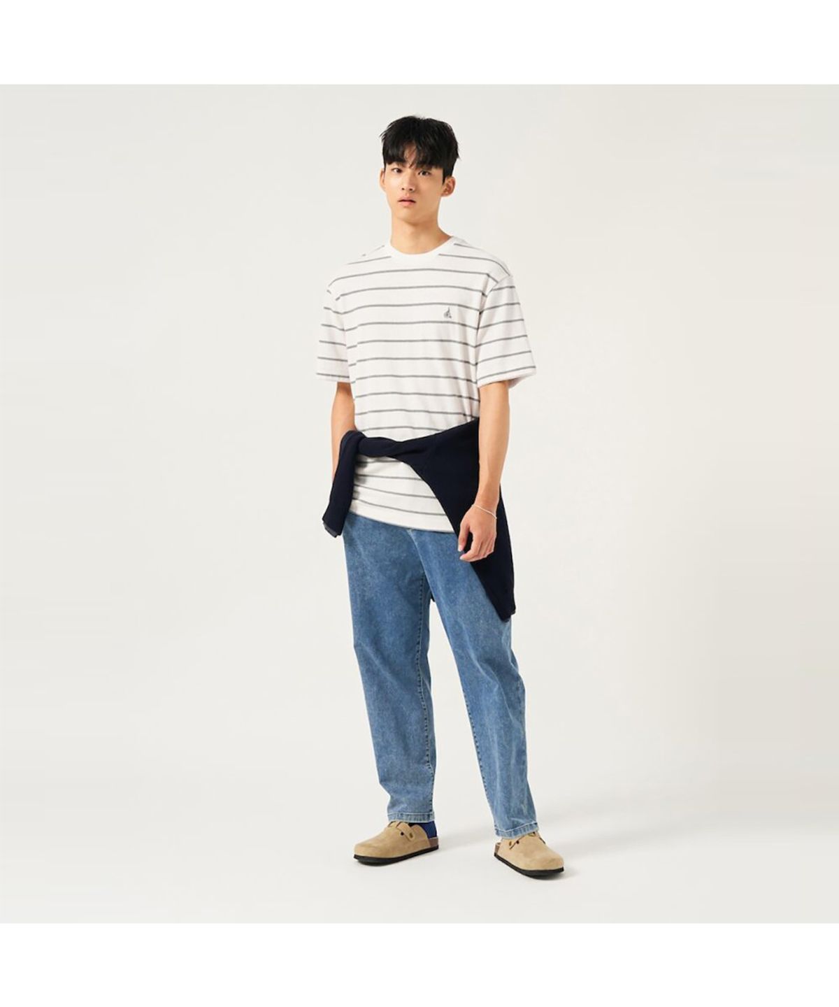 빈폴 멘(BEANPOLE MEN) 밴딩 데님 팬츠  블루