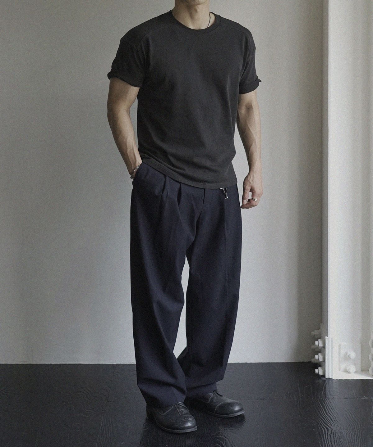 시도(SIIIIDO) CARTER BREEZY WOOL MIL TROUSERS #1
