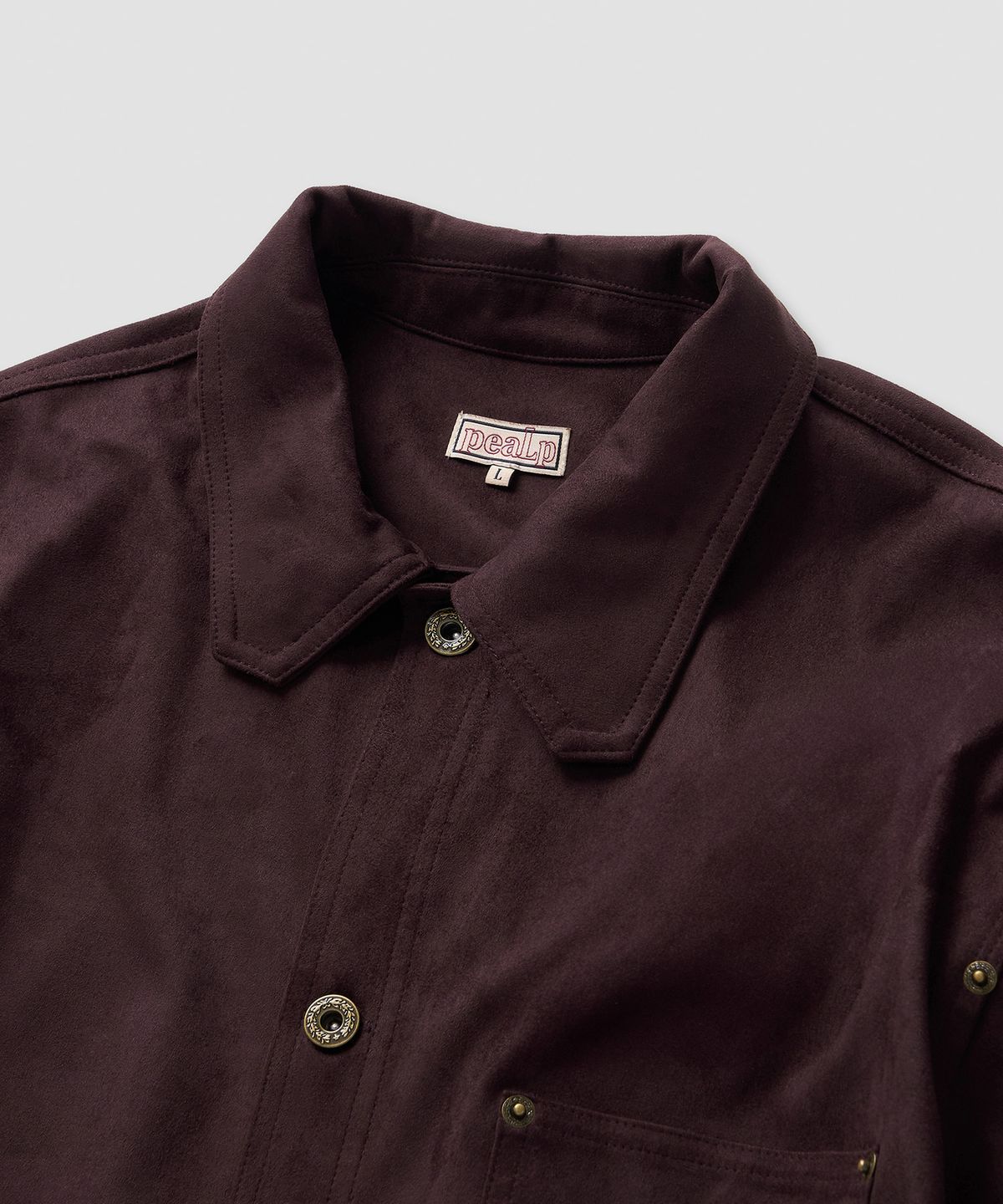 필프(PEALP) Suede Western Shirt 16(Wine)