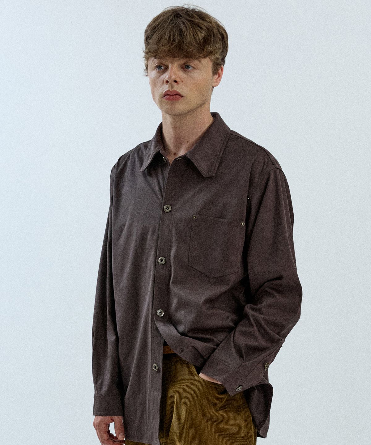 필프(PEALP) Suede Western Shirt 16(Charcoal)