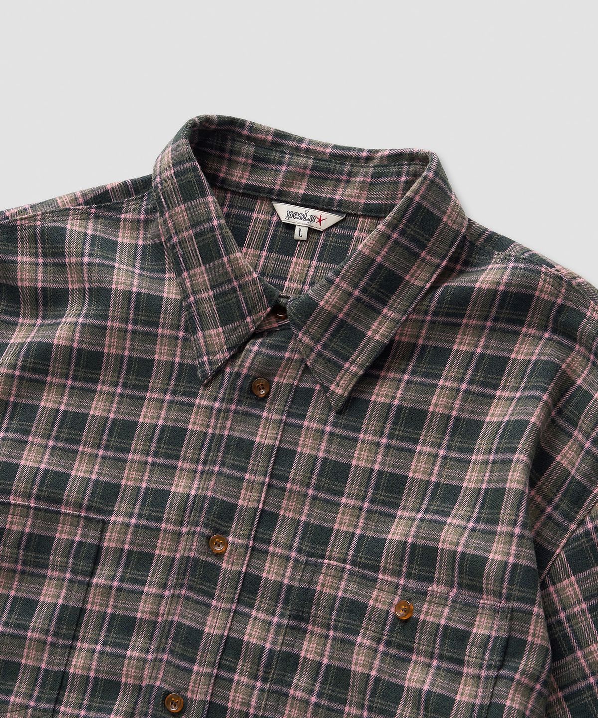 필프(PEALP) Vintage Check Shirt 17(Pink)
