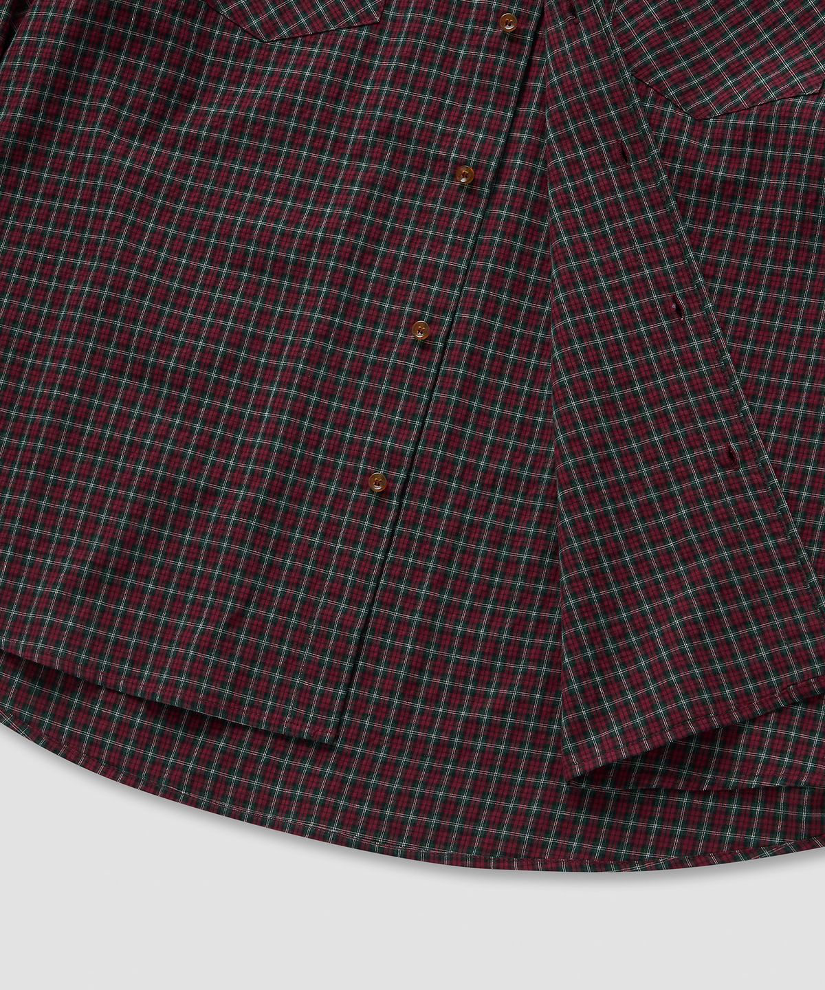 필프(PEALP) Two-Tone Check LS Shirts 22(Red)