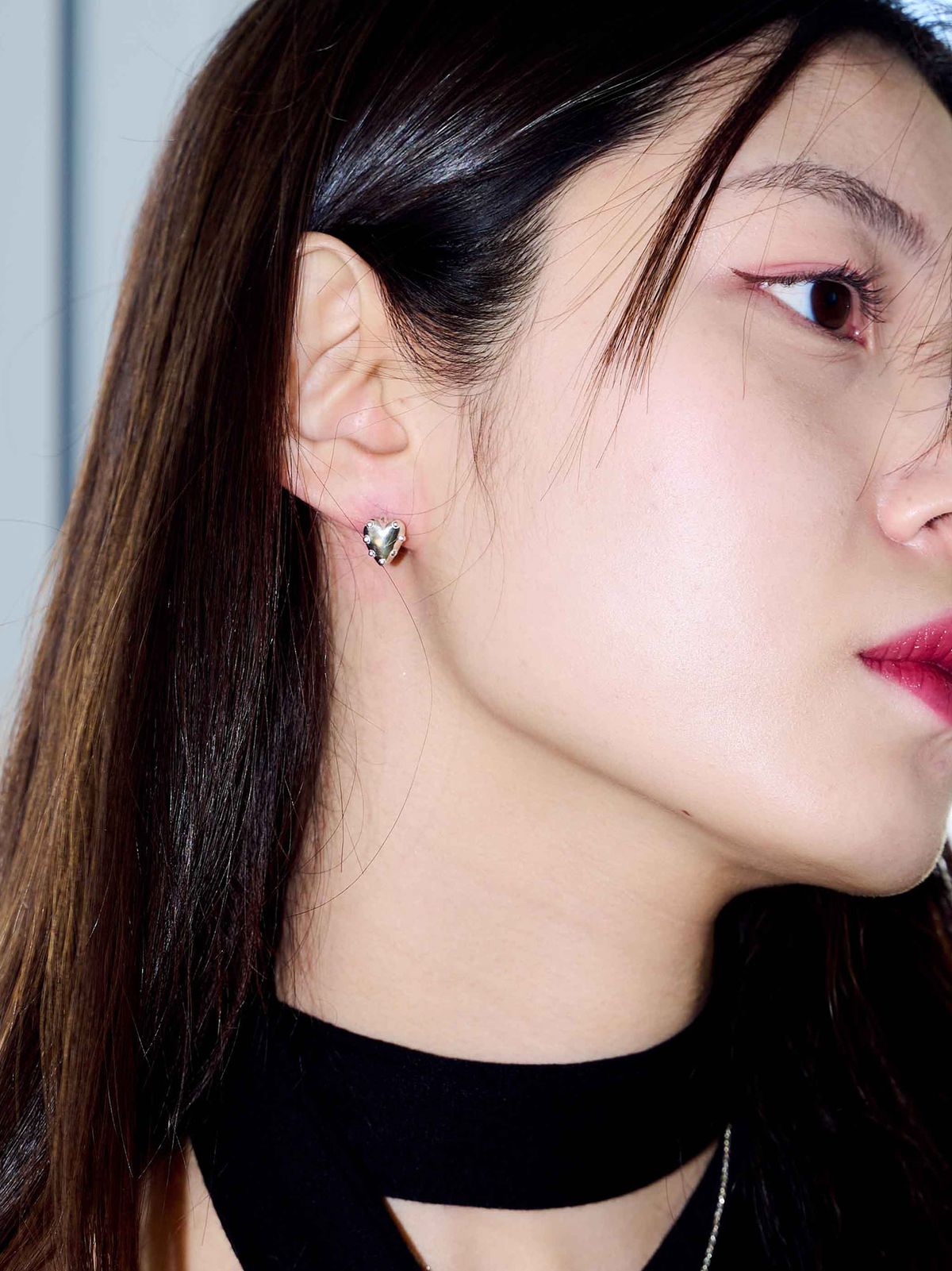 러브트릭스(LOVETRIX) silver925 heart dot earring
