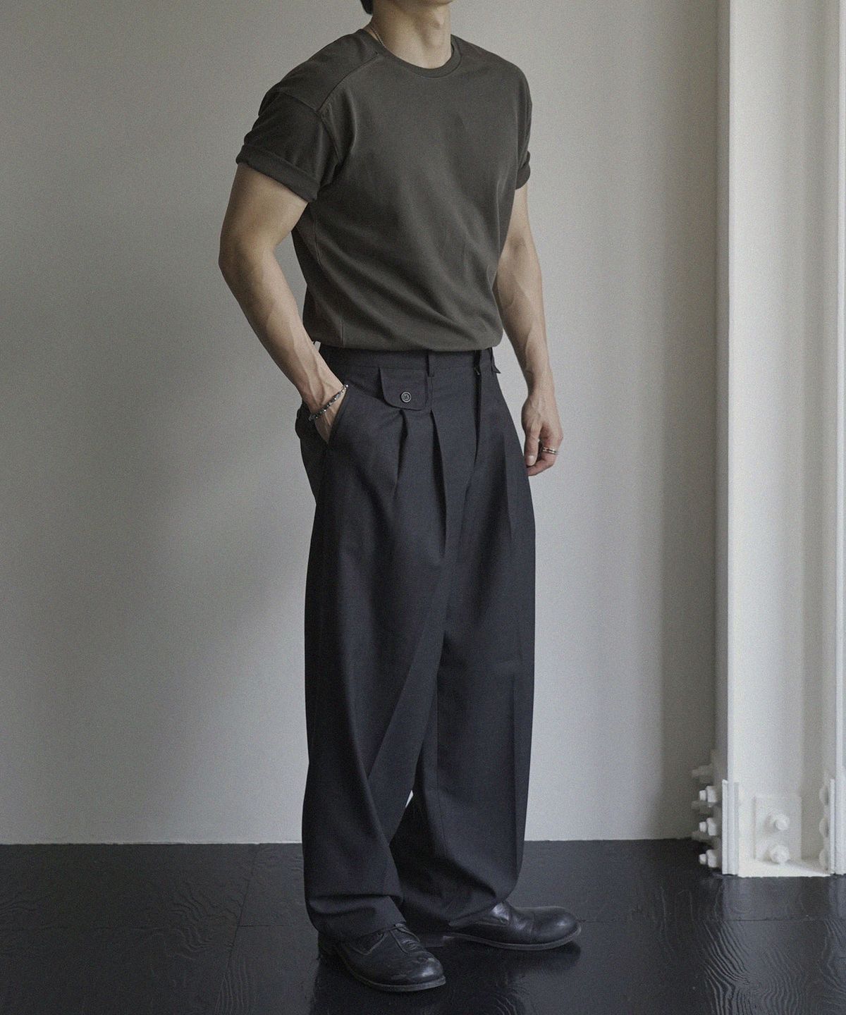 시도(SIIIIDO) CARTER BREEZY WOOL MIL TROUSERS #2