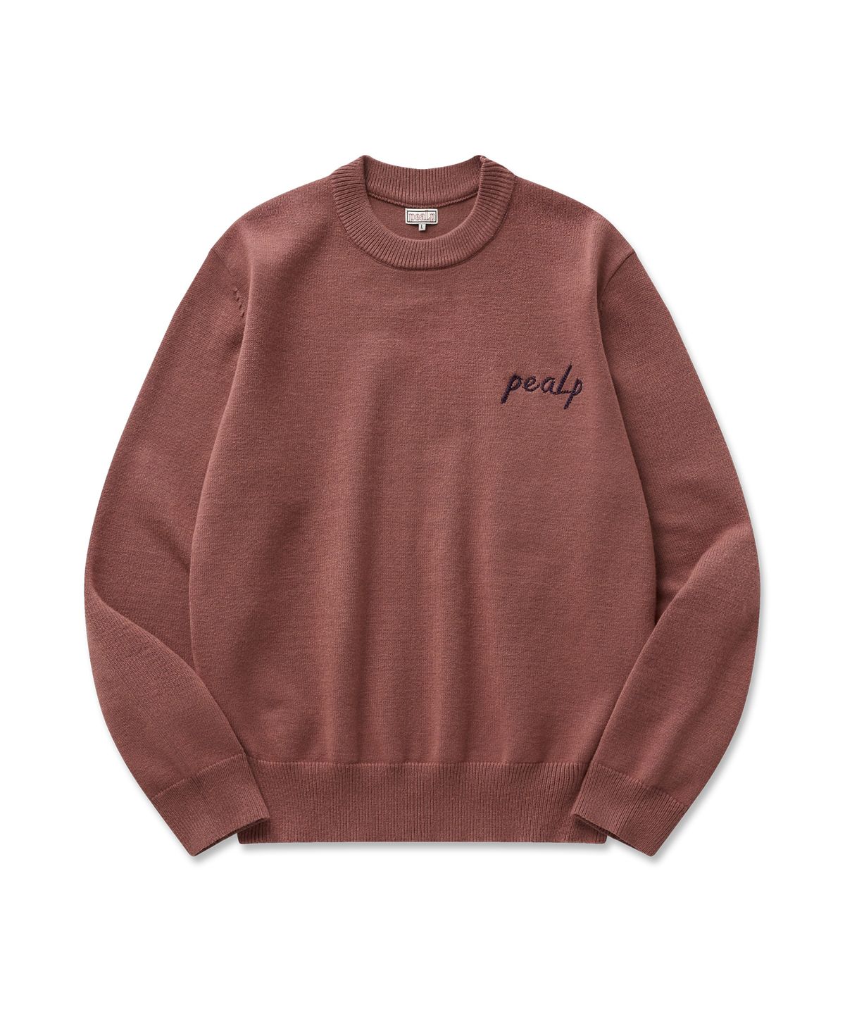 필프(PEALP) Hand-Embroidered Logo Knit Sweater 20(Deep Pink)