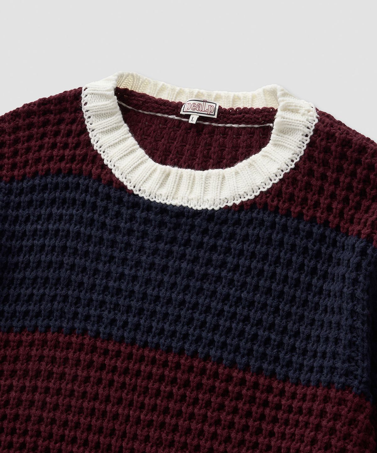 필프(PEALP) Striped Loop Knit 21(Deep Red)