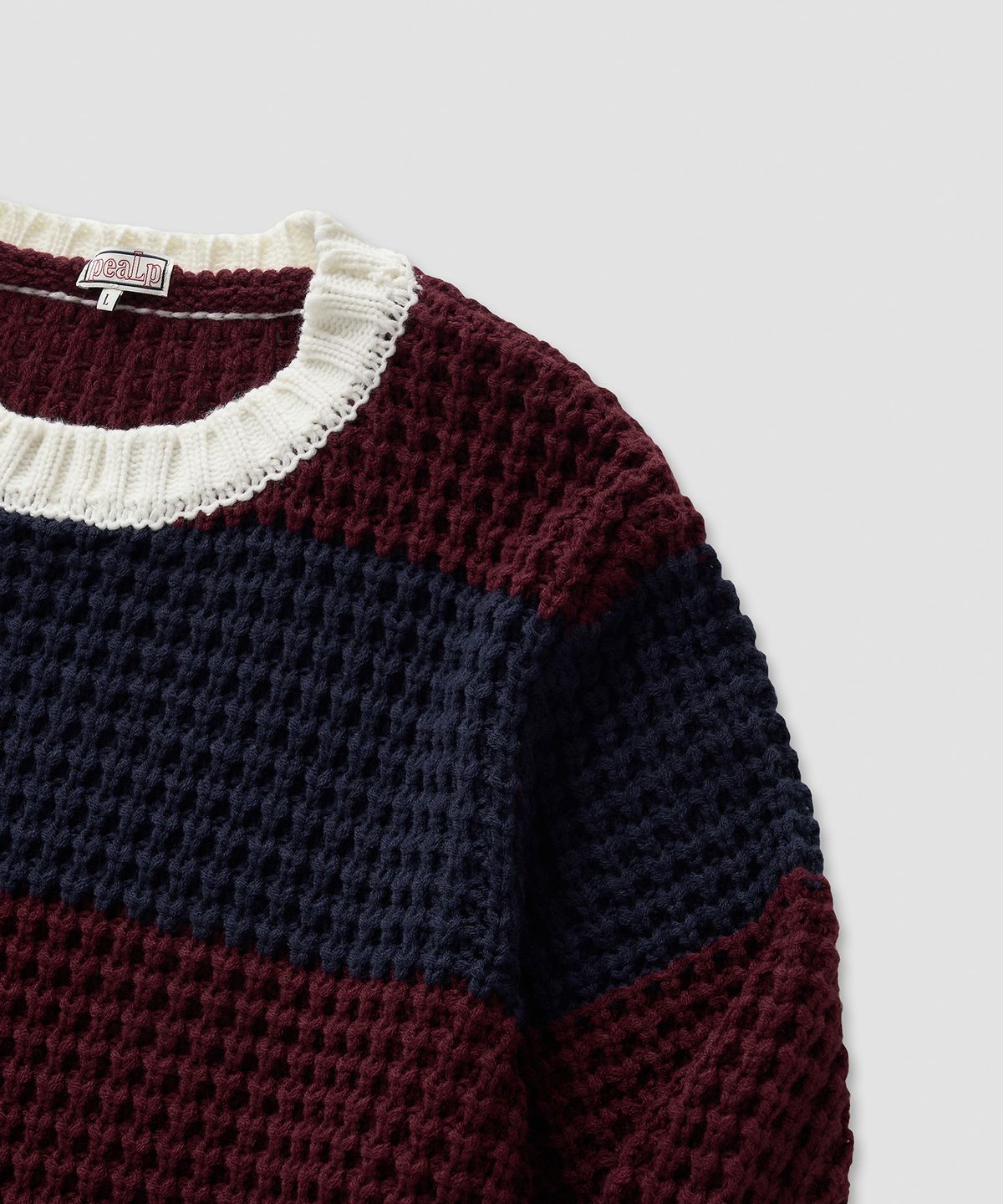 필프(PEALP) Striped Loop Knit 21(Deep Red)