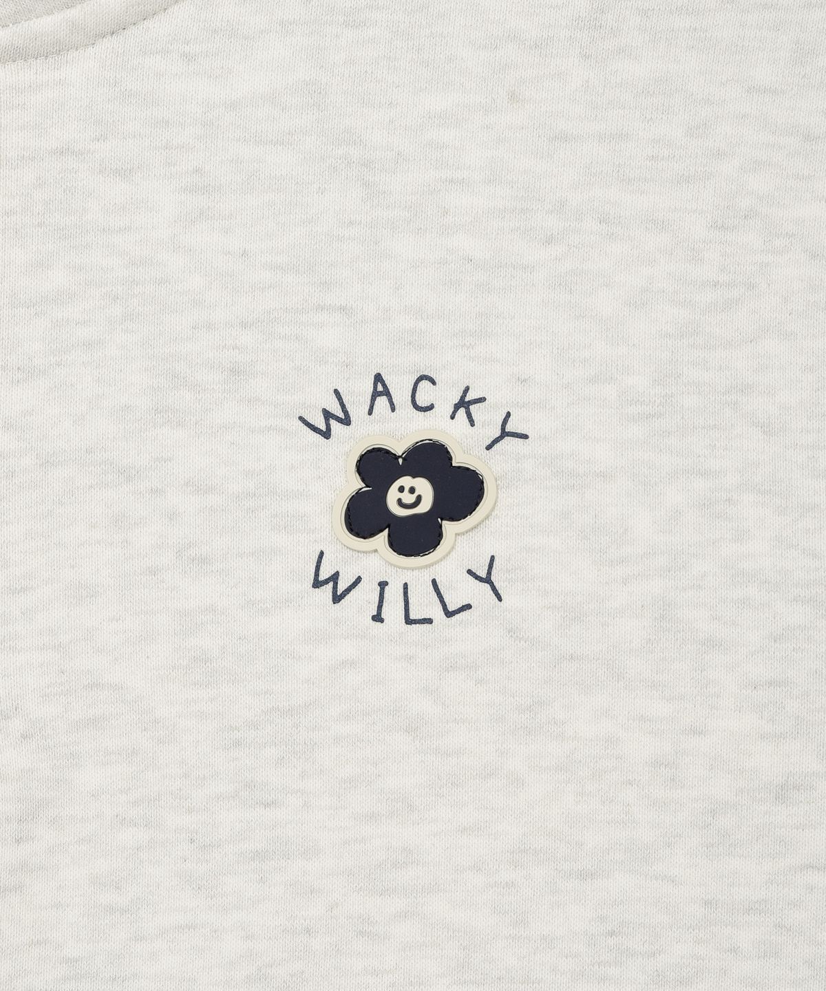 와키윌리(WACKY WILLY) 우먼스 릴리 크롭 카라 하프집업 오트밀
